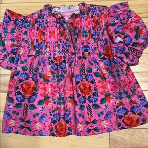 Sincerely ours cotton puff sleeve  top